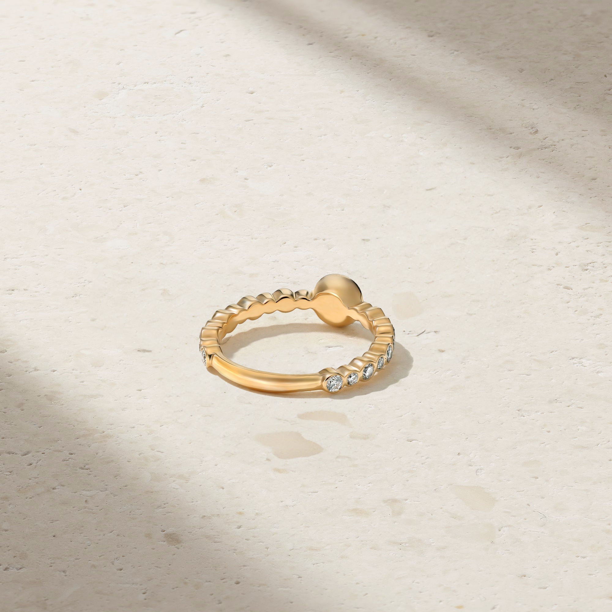 Bubbly Crescendo Ruby and Diamond Ring