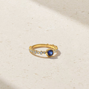 Bubbly Crescendo Sapphire and Diamond Ring