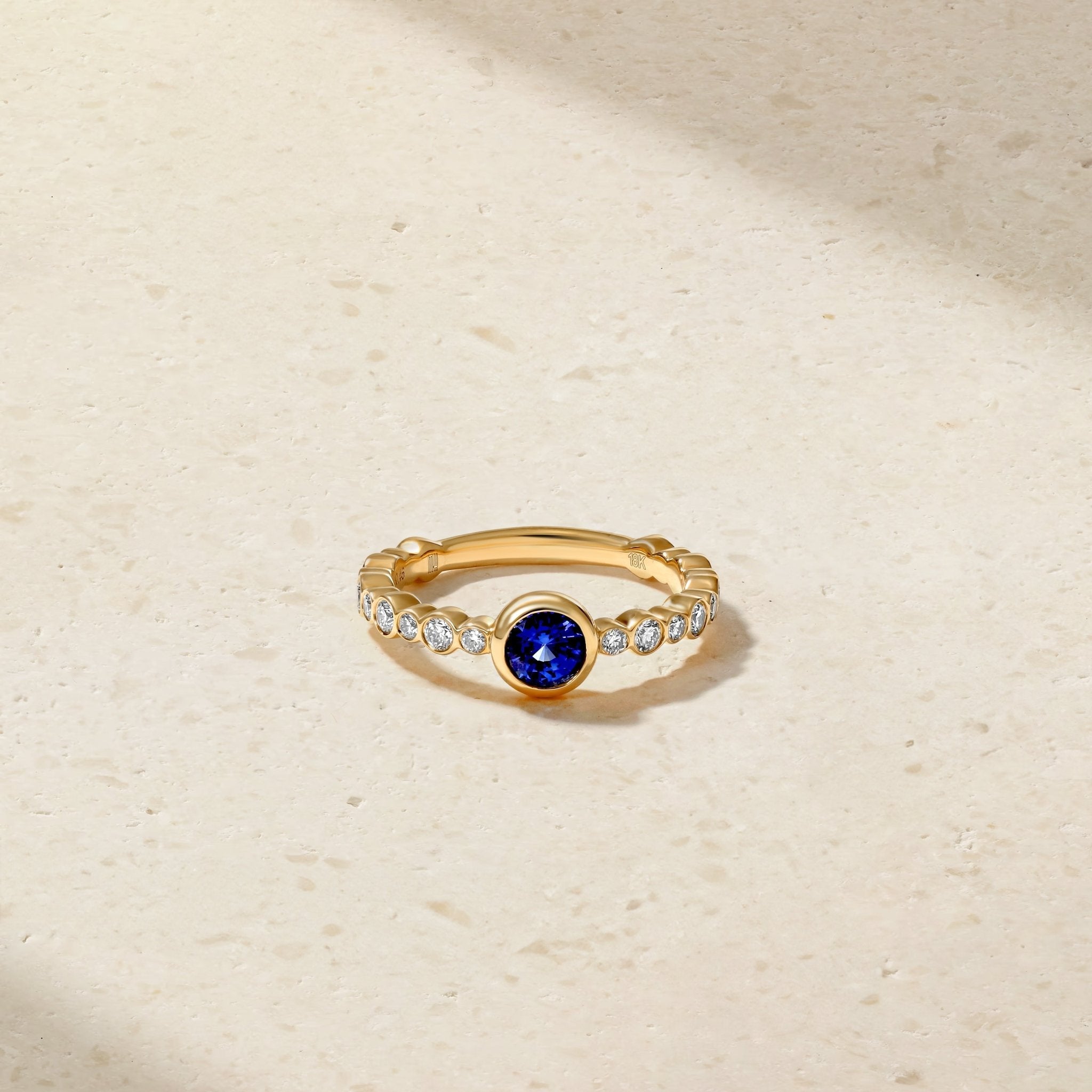 Bubbly Crescendo Sapphire and Diamond Ring