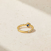 Bubbly Crescendo Sapphire and Diamond Ring