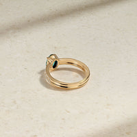 Stacked Band Alexandrite and Diamond Ring