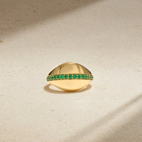 Saturn Emerald Ring