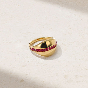 Saturn Ruby Ring