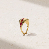 Saturn Ruby Ring