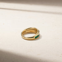 Aurora Emerald and Diamond Ring