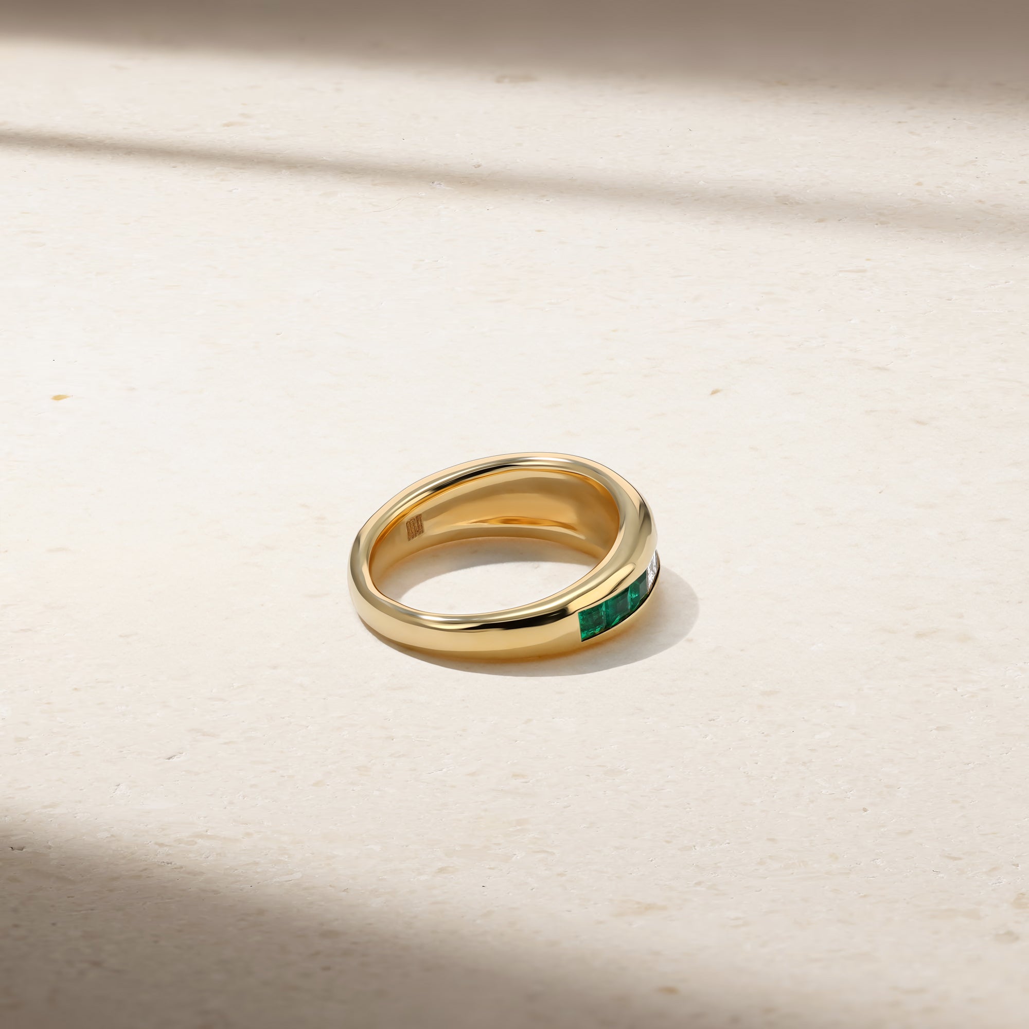 Aurora Emerald and Diamond Ring