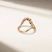 Bubbly Wave Sapphire and Diamond Ring