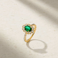 Bubbly Jubilee Emerald and Diamond Ring