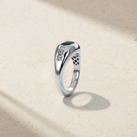 Gypsy Emerald Cut Alexandrite and Asscher Diamond Ring