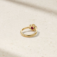Modern Icon Oval Ruby and Diamond Ring