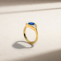 Modern Icon Sapphire and Diamond Ring