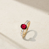 Groovy Ruby and Diamond Ring
