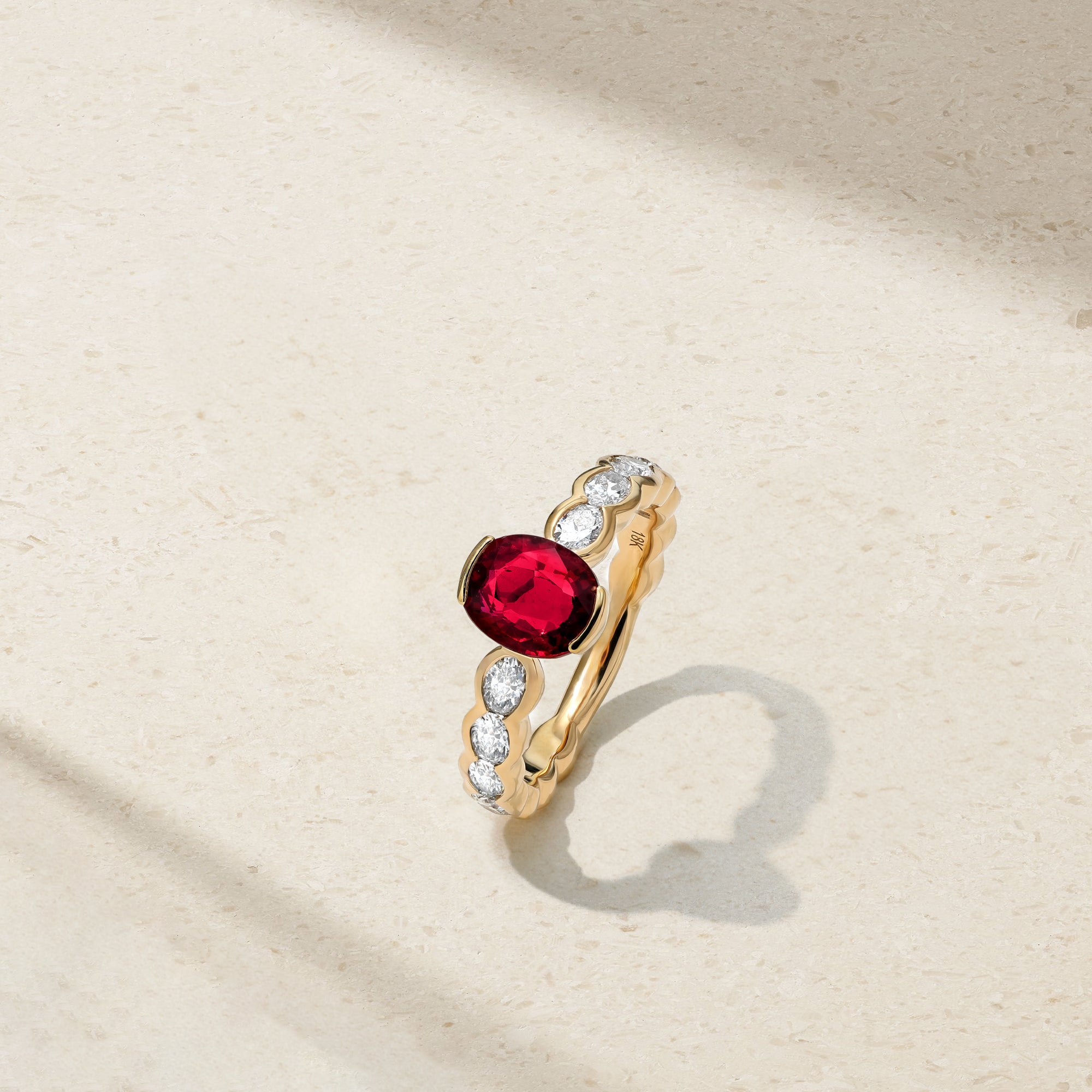 Groovy Ruby and Diamond Ring