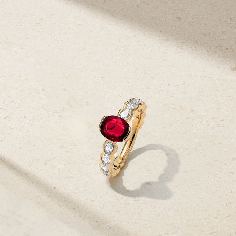 Groovy Ruby and Diamond Ring