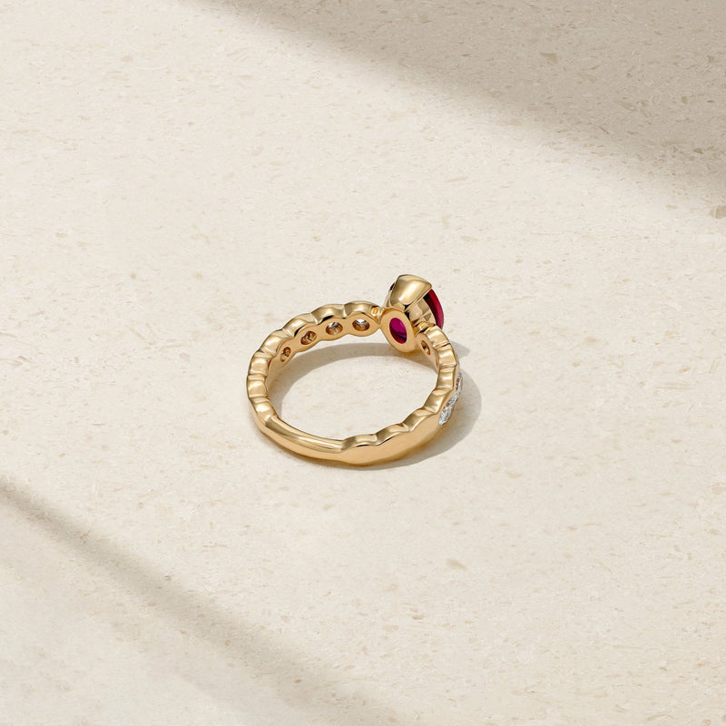 Groovy Ruby and Diamond Ring