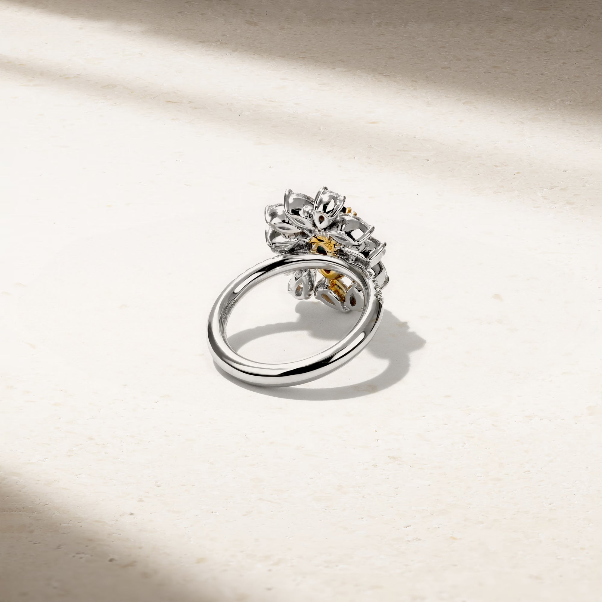 Grand Dahlia Alexandrite and Diamond Ring