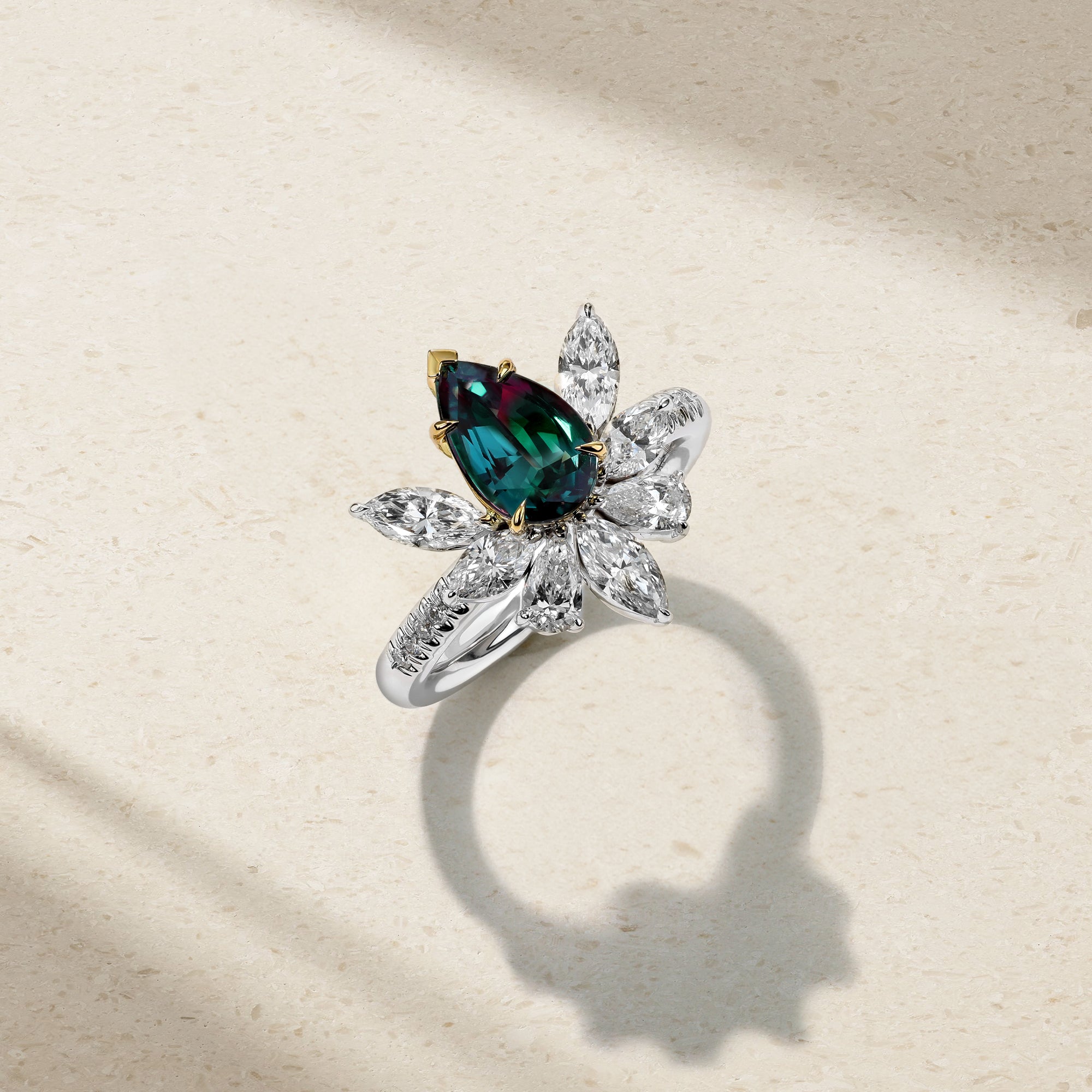 Papillon Alexandrite and Diamond Ring