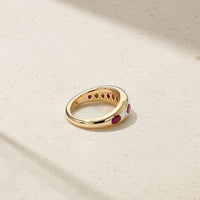 Gypsy Petite Oval Ruby and Diamond Ring