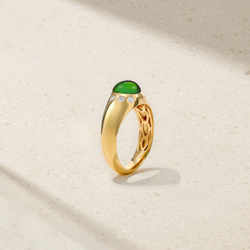 Gumdrop Green Tourmaline Cigar Band