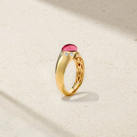 Gumdrop Pink Tourmaline Cigar Band