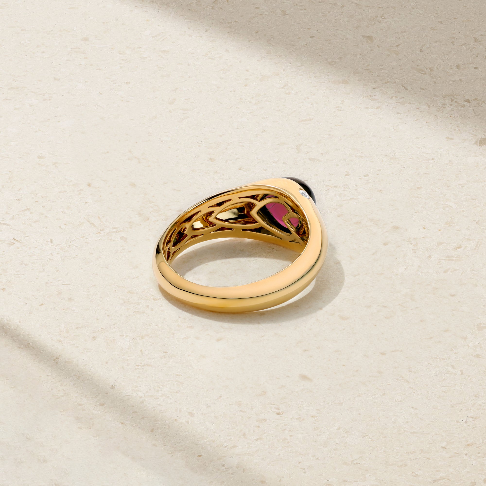 Gumdrop Pink Tourmaline Cigar Band