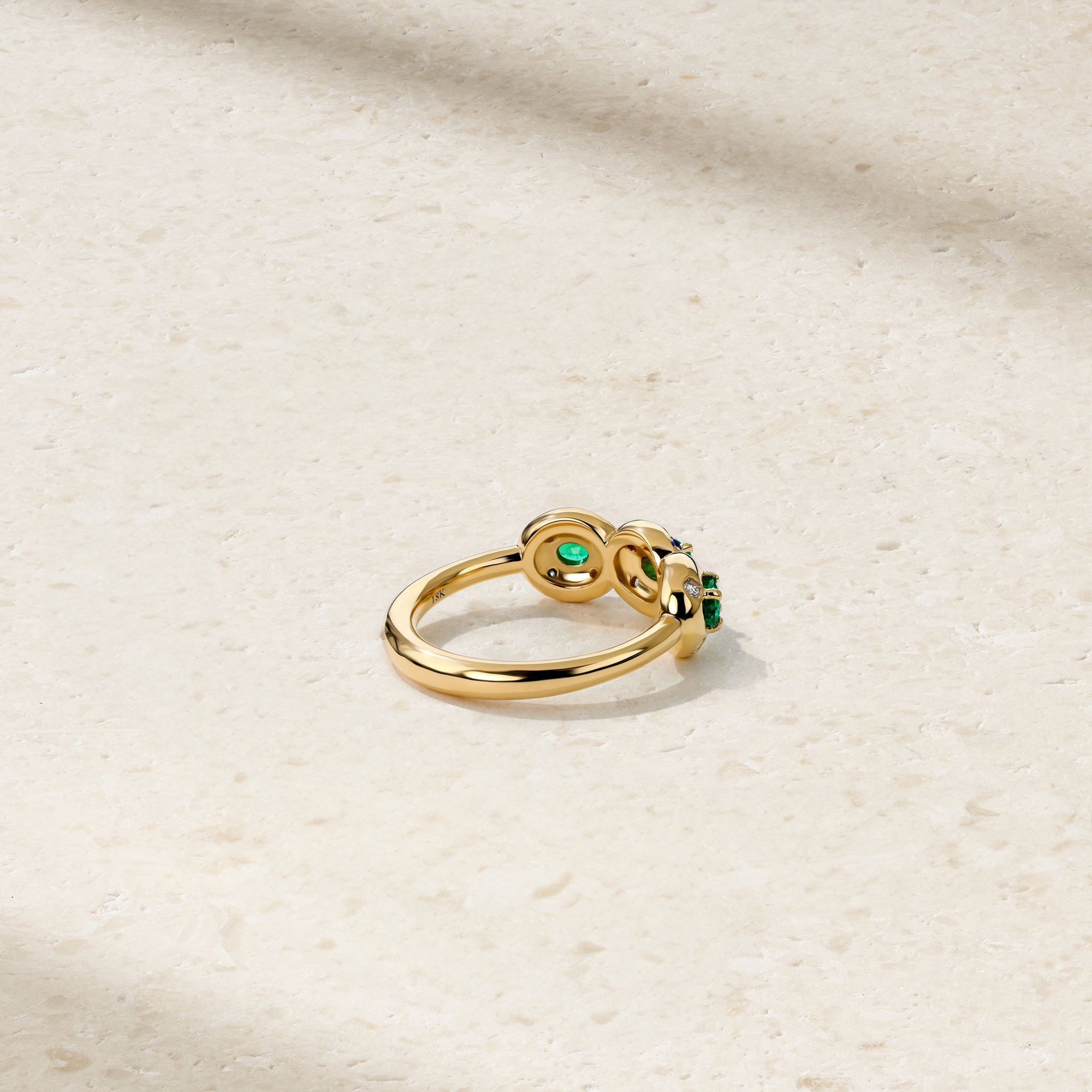 Aurum Triple Oval Emerald Band