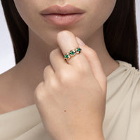 Aurum Triple Oval Emerald Band