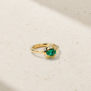 Aurum Oval Emerald Ring