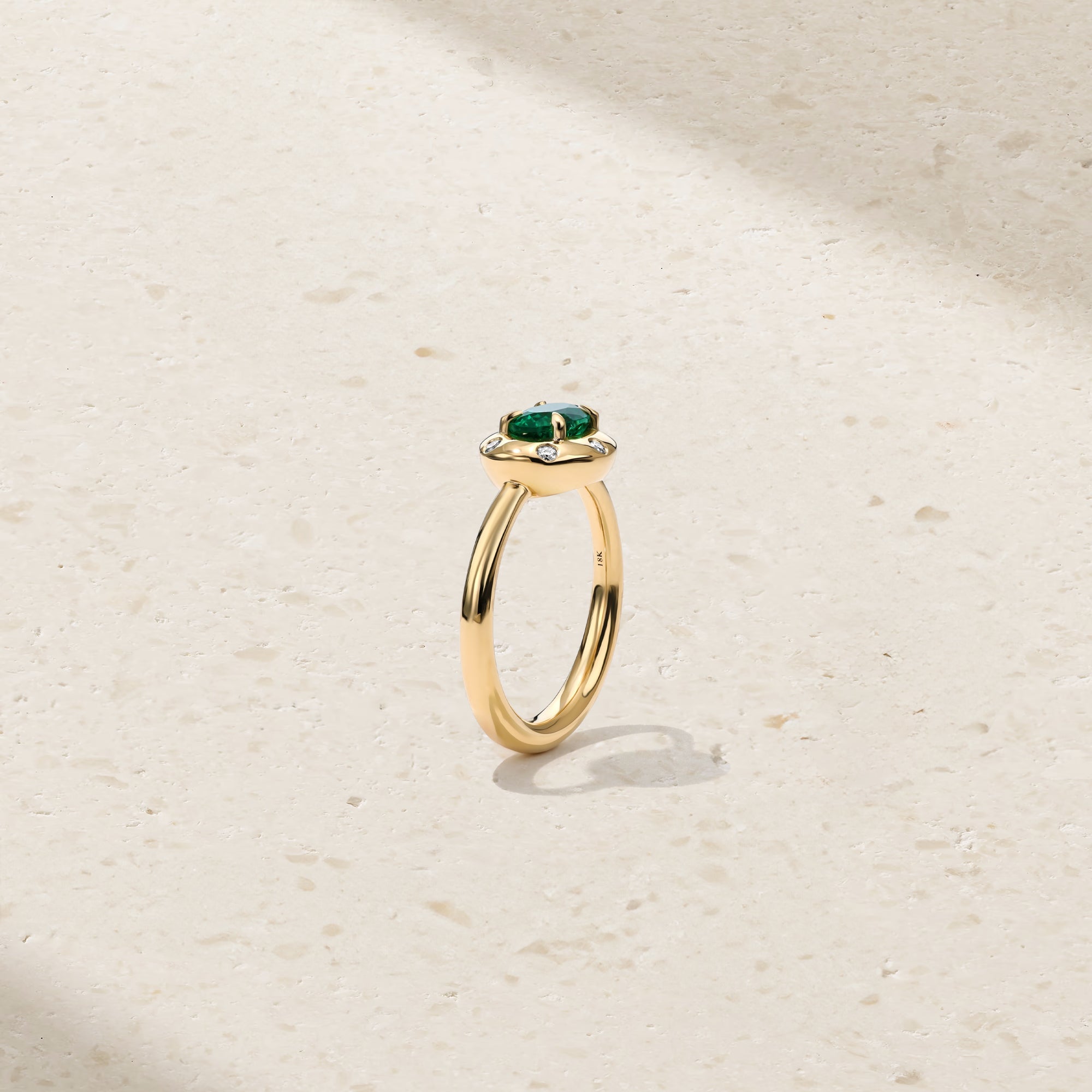 Aurum Oval Emerald Ring