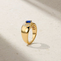 Aurum Sapphire Crescent Cigar Band