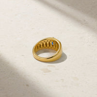 Aurum Sapphire Crescent Cigar Band