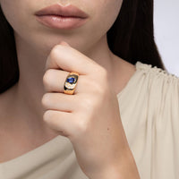 Aurum Sapphire Crescent Cigar Band