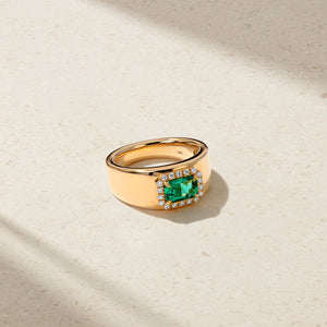 Heirloomed Octagonal Emerald Cigar Band