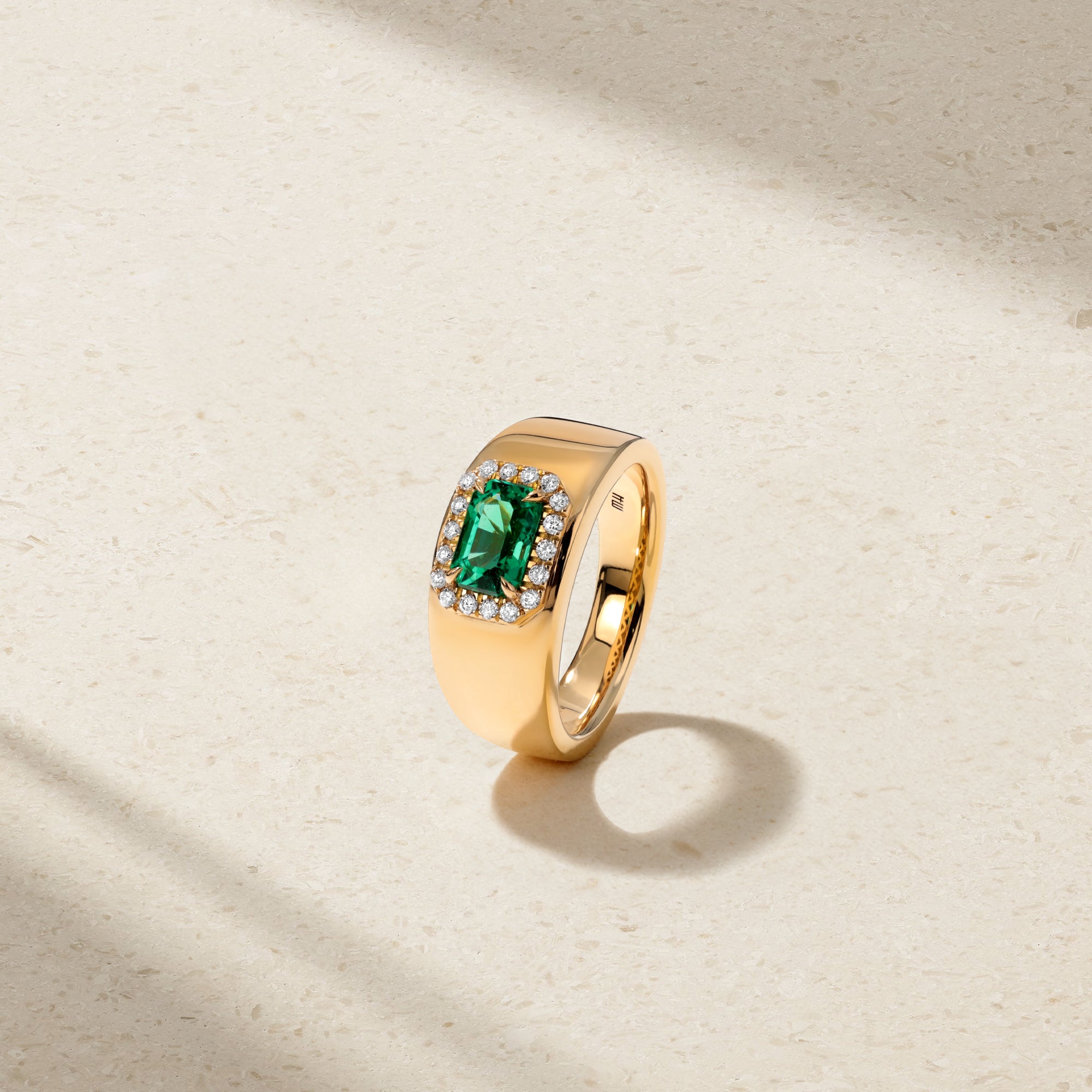 Heirloomed Octagonal Emerald Cigar Band