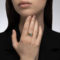 Heirloomed Octagonal Emerald Cigar Band