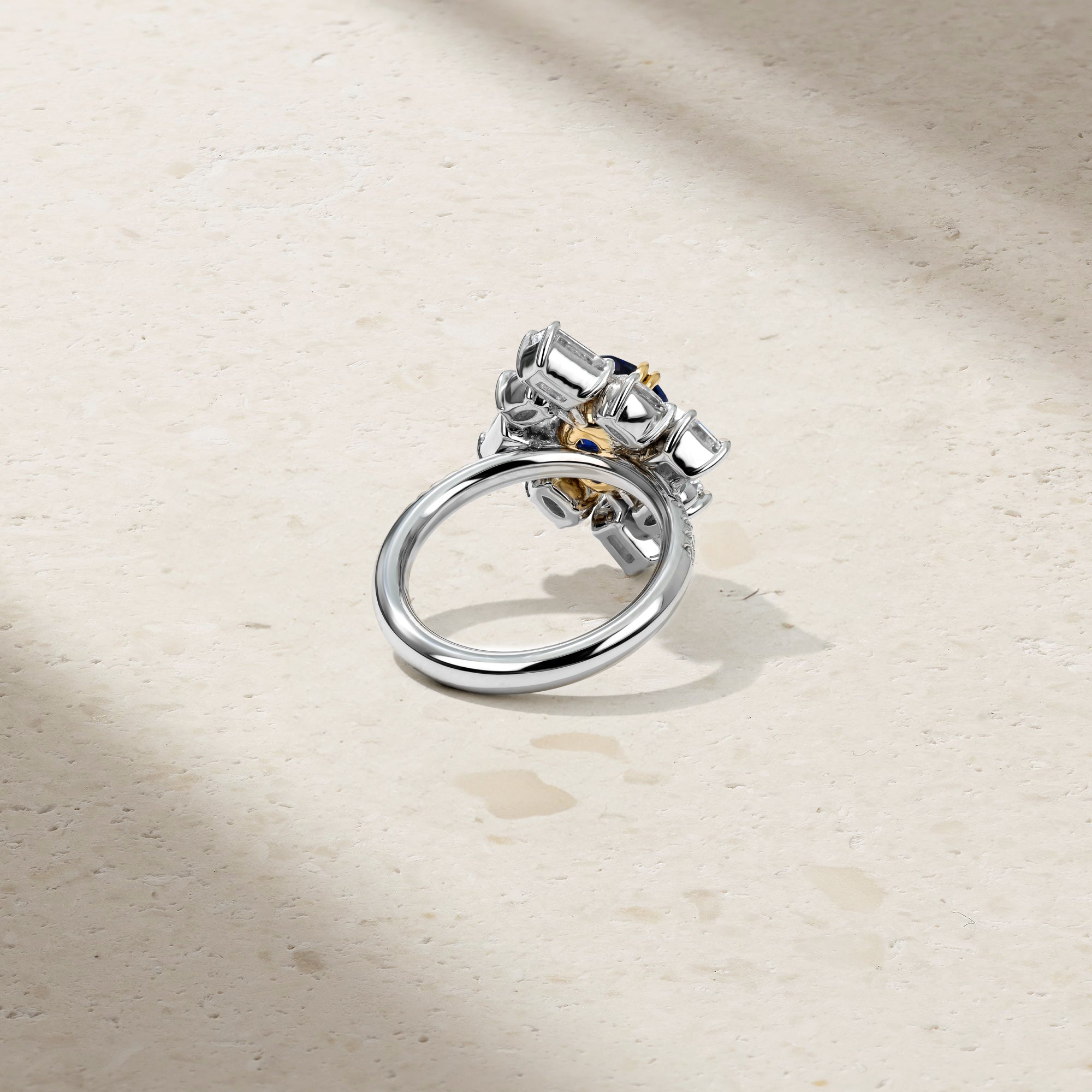 Asymmetra Sapphire Ring