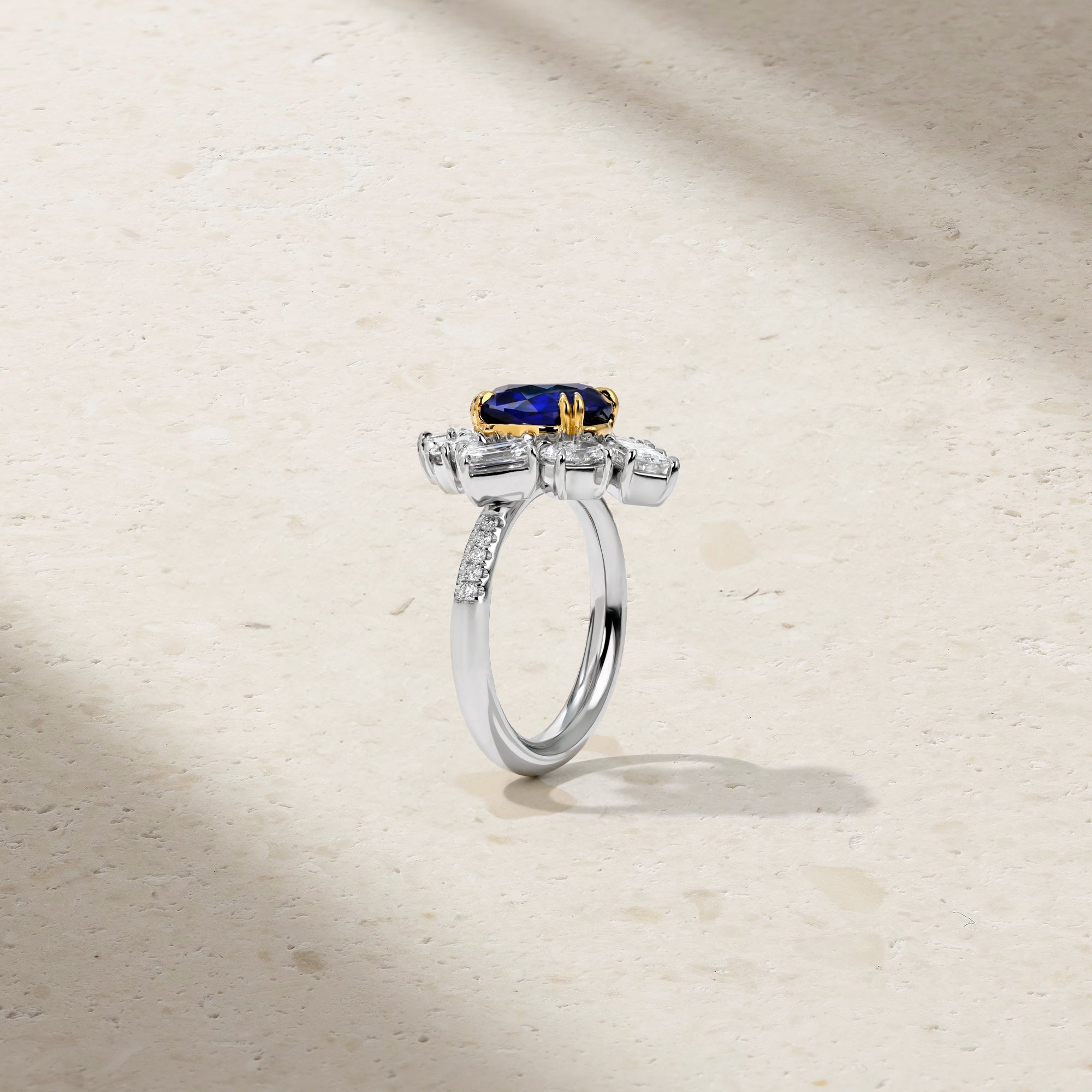 Asymmetra Sapphire Ring