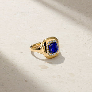 Heirloomed Grand Cushion Sapphire Ring