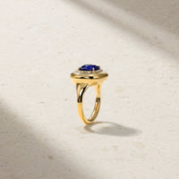 Heirloomed Grand Cushion Sapphire Ring