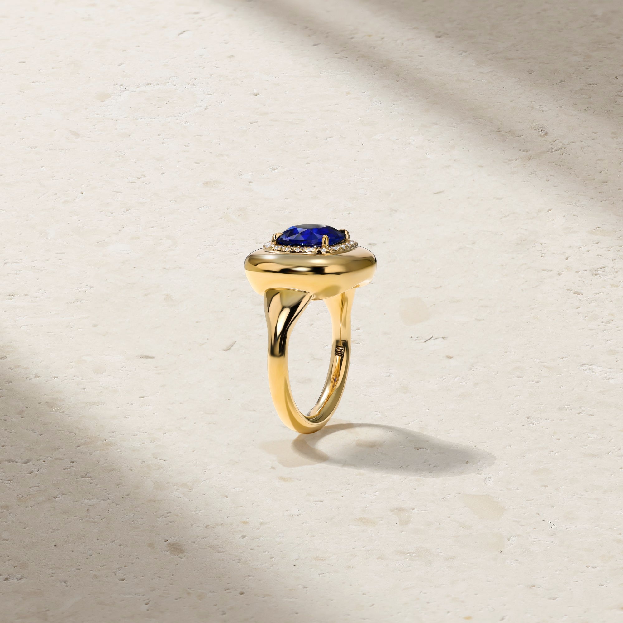 Heirloomed Grand Cushion Sapphire Ring