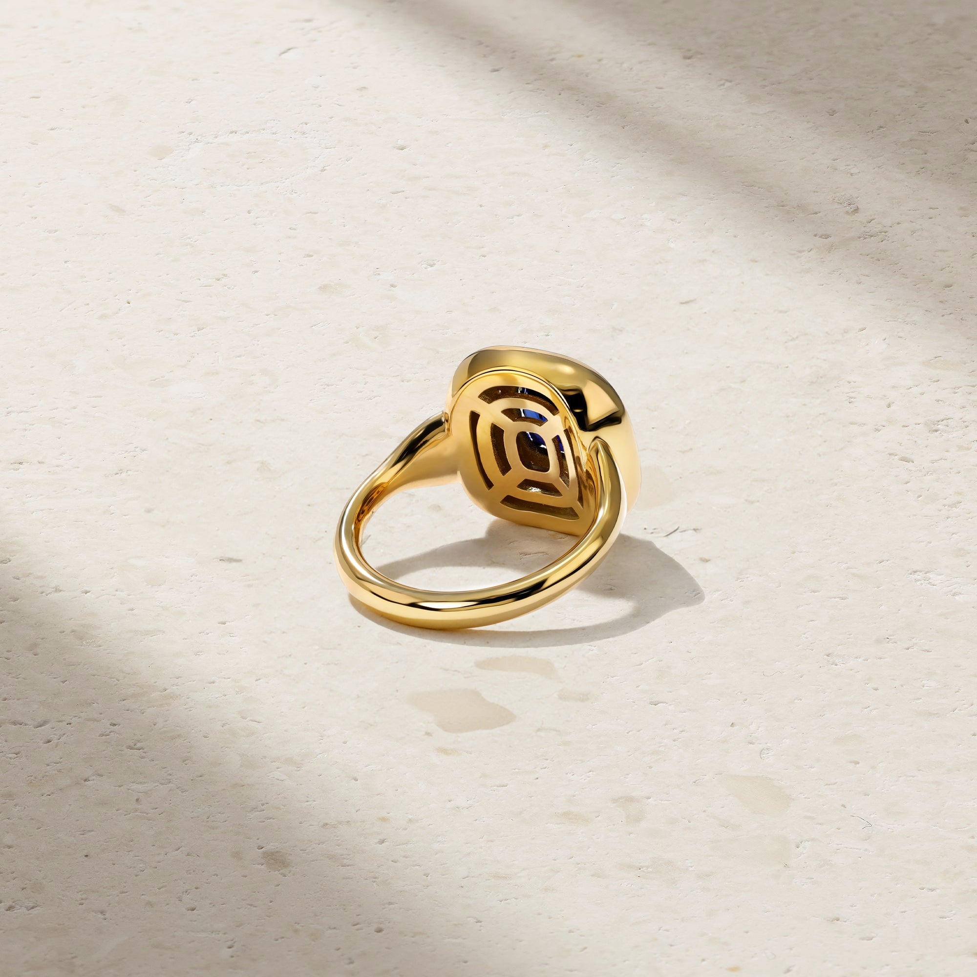 Heirloomed Grand Cushion Sapphire Ring