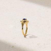 Heirloomed Round Sapphire Ring