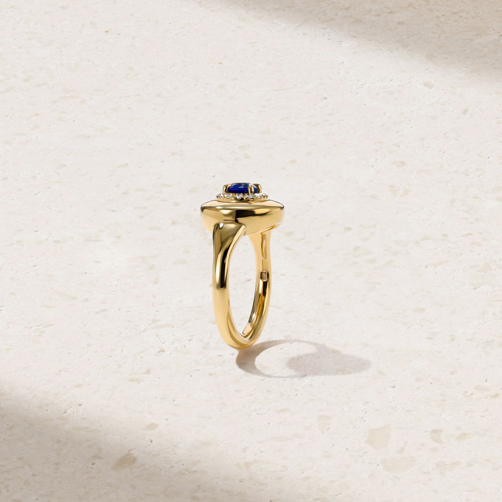 Heirloomed Round Sapphire Ring
