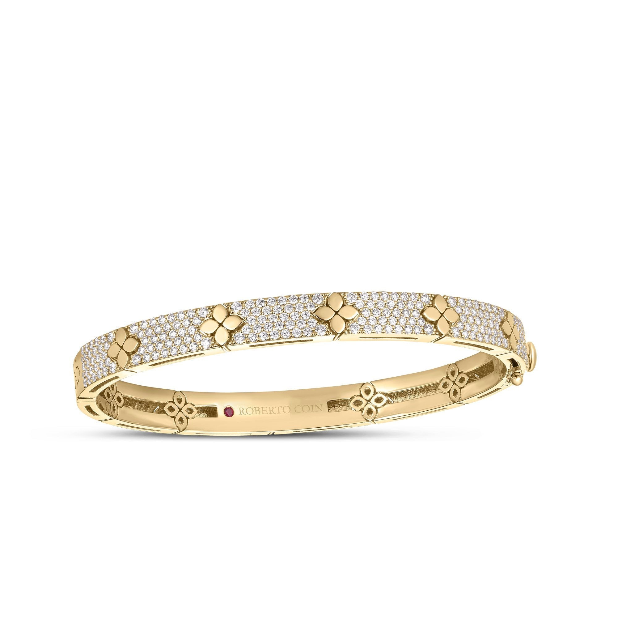 18k Yellow Gold Love In Verona 1.70ctw Diamond Bangle