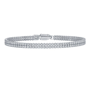 Lab Grown Diamond Two-Row Line Bracelet