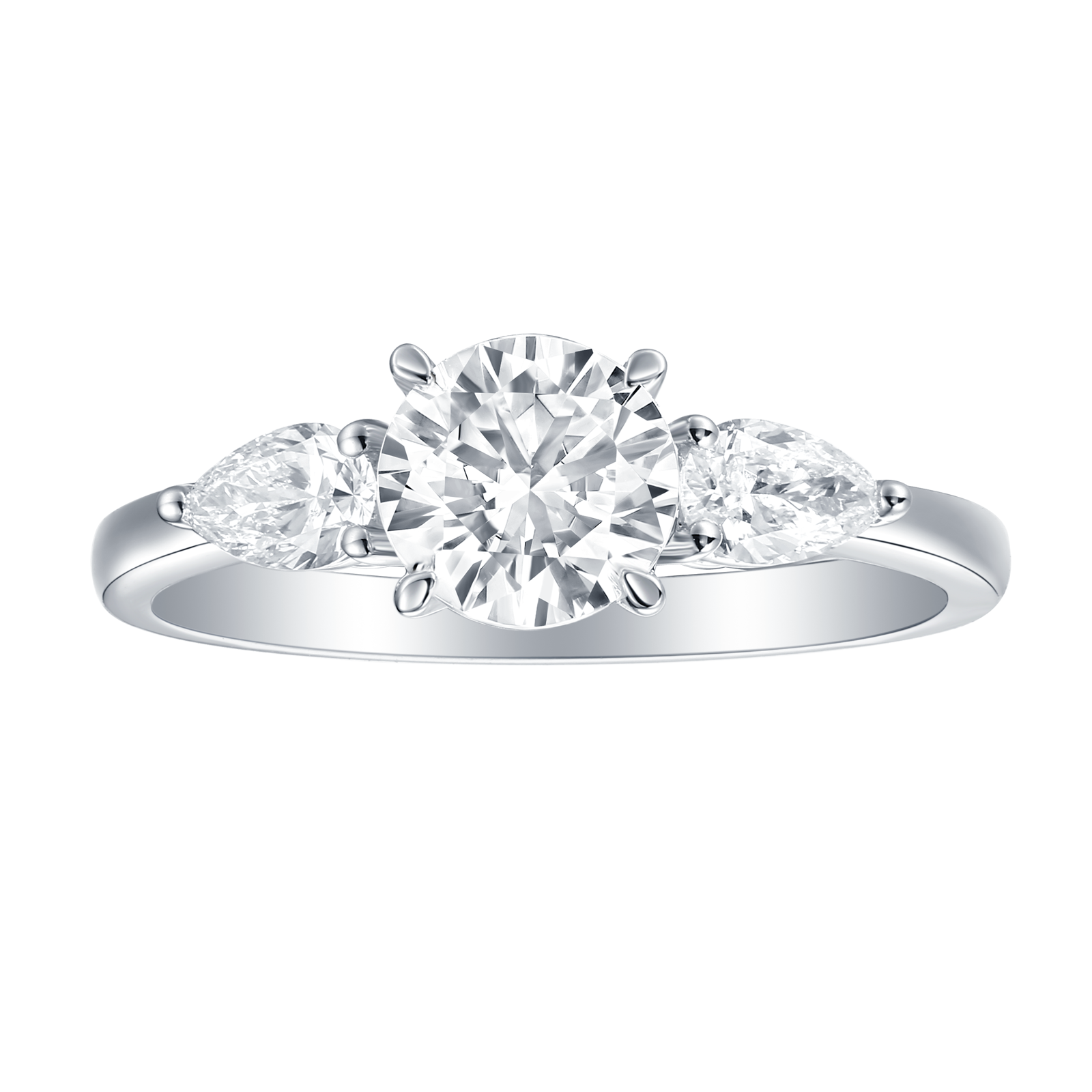 Lab Grown Three-Stone Diamond Ring