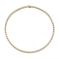 17.4 Carat Yellow Gold East-West Diamond Bezel-Set