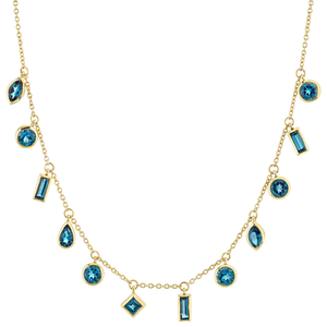 London Blue Topaz Drop Necklace