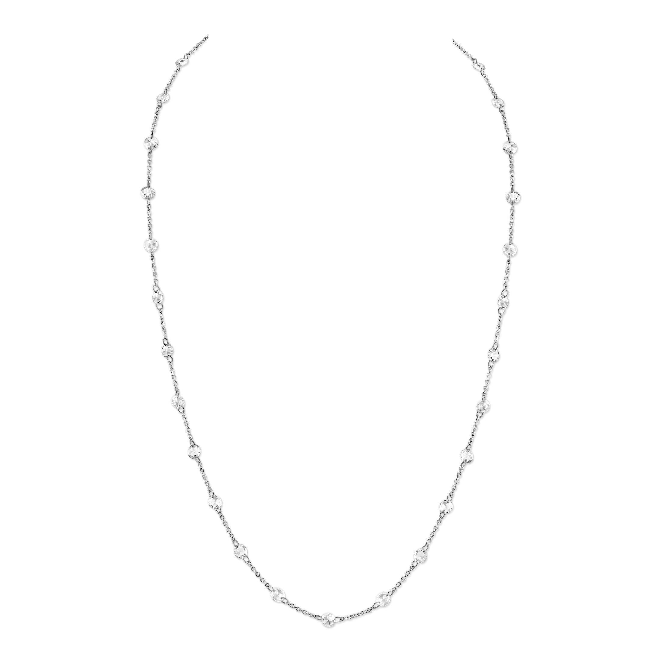 18K White Gold Diamond Necklace