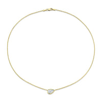Pear Shape Diamond Bezel Pendant